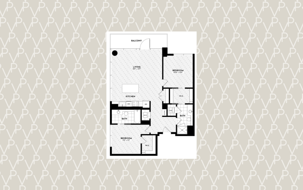 Chartreuse 1099 Sq. Ft. 2 Bedroom
