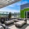 pergola covered rooftop lounge